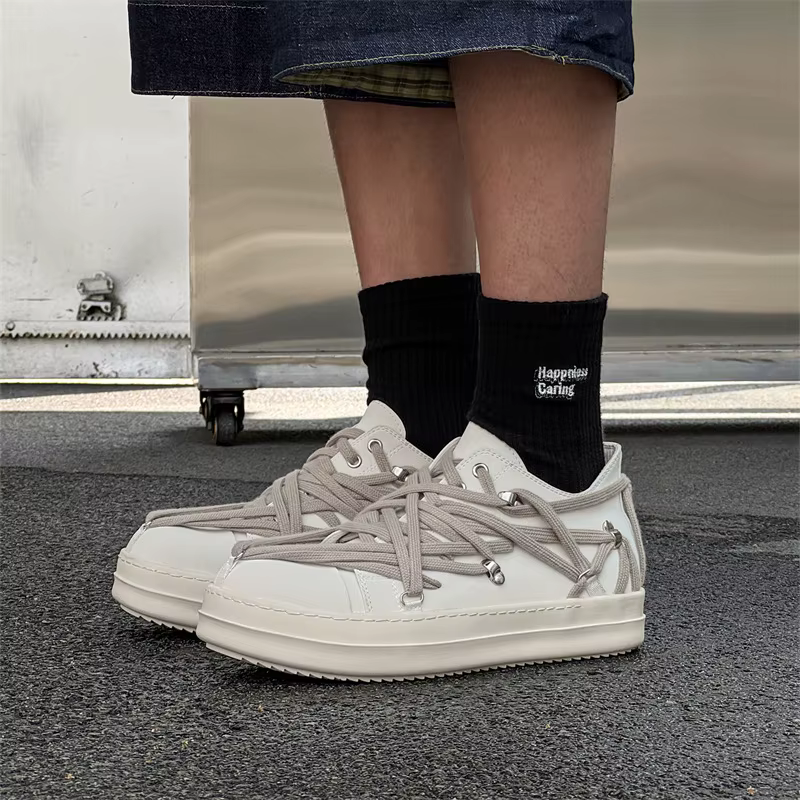 Sneakers tendance unisexes pour femmes et hommes, chaussures décontractées Owens, chaussures à lacet