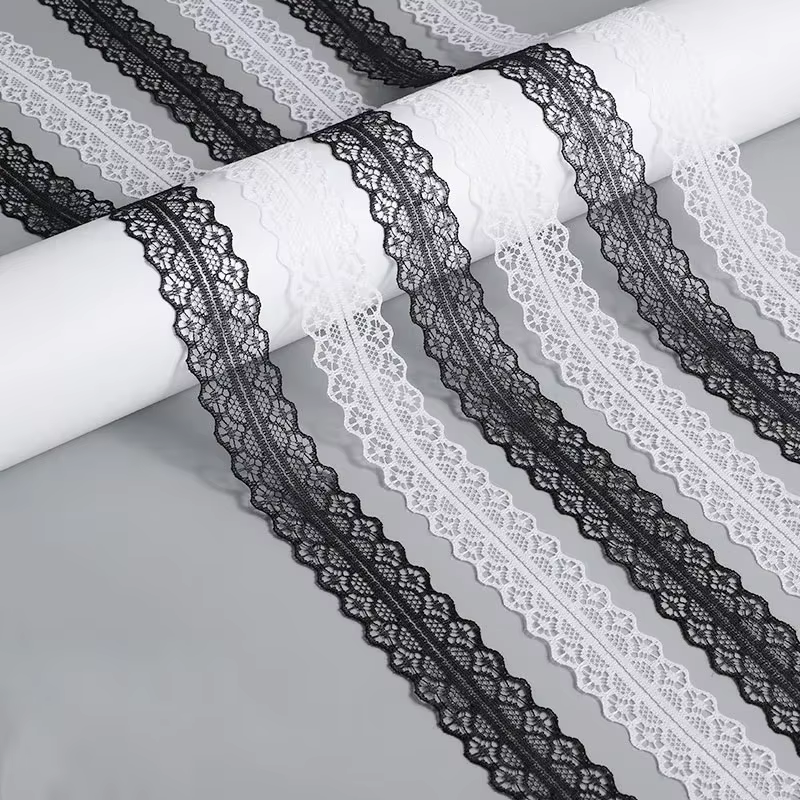 InjLace-Lacets Plats pour Chaussures Décontractées, Corde Blanche et Noire, Accessoires, Largeur 2.9