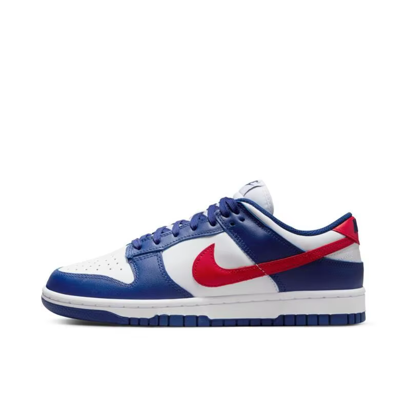 Nike Chaussures de skateboard basse unisexe Dunk Low Retro Blanc Rouge Universitaire Antidérapantes 