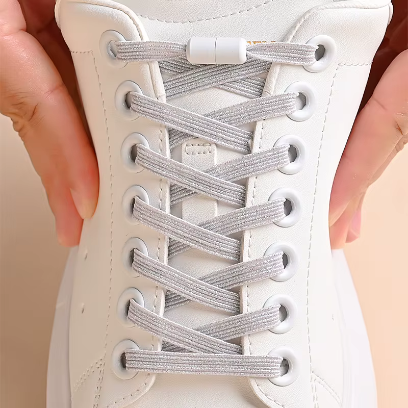 Lacets de chaussures sans lacets élastiques, 1 paire, perles colorées, légères, à la mode, sans atta