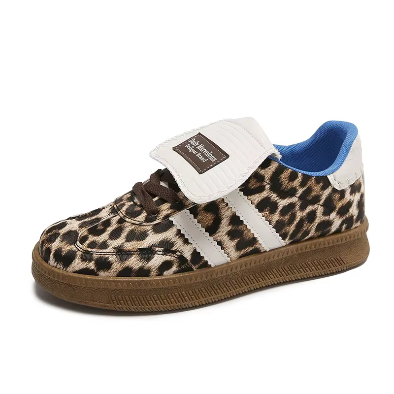 Baskets léopard tendance pour femmes, chaussures de Skateboard confortables de marque, chaussures de