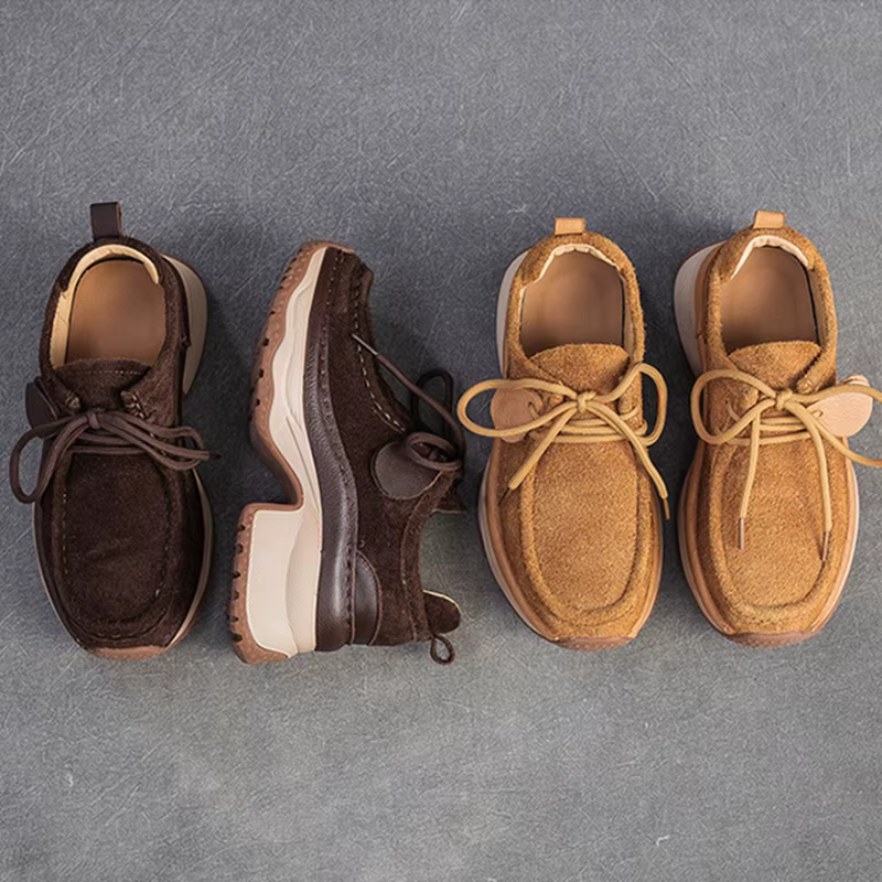 AIYUQI baskets pour femmes chaussures en cuir véritable à semelles épaisses femmes chaussures confor