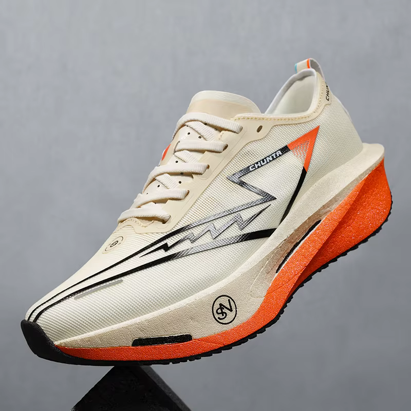 Chaussures de course Marathon pour hommes, semelle carbone, sport spécialisé, respirantes, légères, 