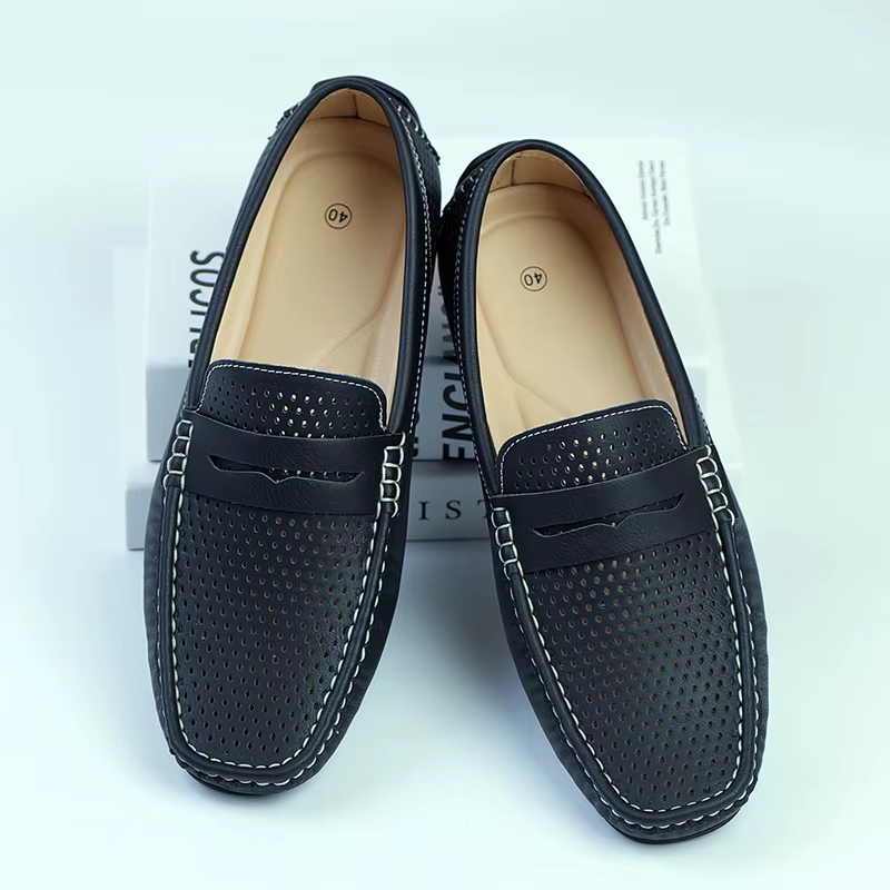 ELUVA hommes mocassins sans lacet chaussures décontracté confortable léger antidérapant chaussures d