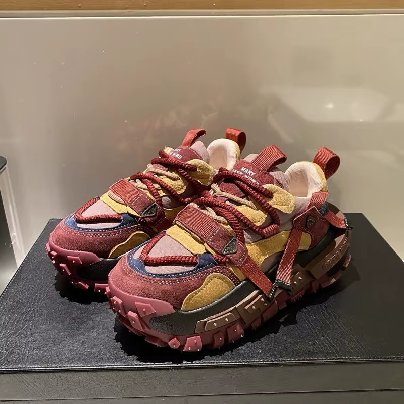 Baskets à plateforme pour hommes, chaussures de course à semelle de pneu de styliste, mode décontrac