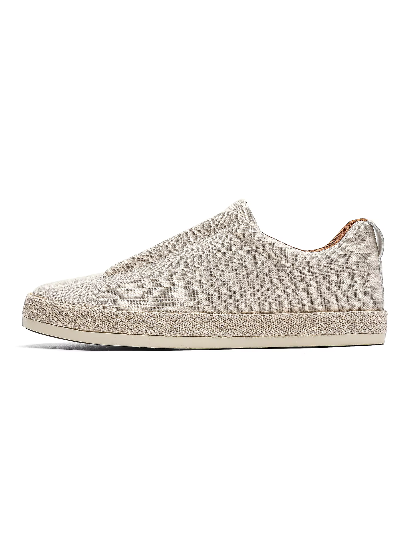 Chaussures décontractées en lin pour hommes, à enfiler, sans lacets, avec sangle élastique, baskets 