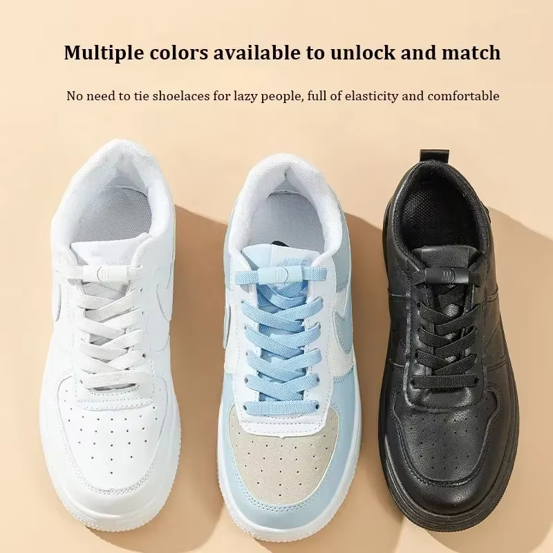 Lacets de chaussures à boucle magnétique sans cravate lacets paresseux lacet sans lacets fermoir à d