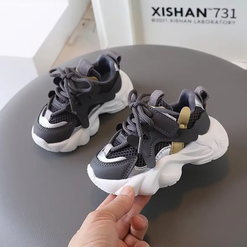 Baskets Respirantes et Décontractées pour Enfant Garçon et Fille, Chaussures de Marche, Basket-ball,