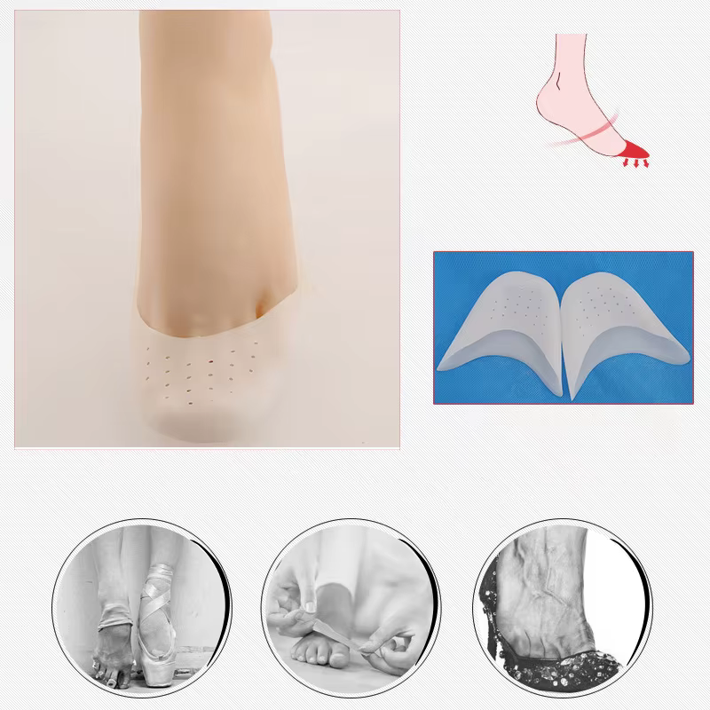 Coussinet de protection des orteils en Silicone pour l'avant-pied, demi-taille, semelle intérieure d