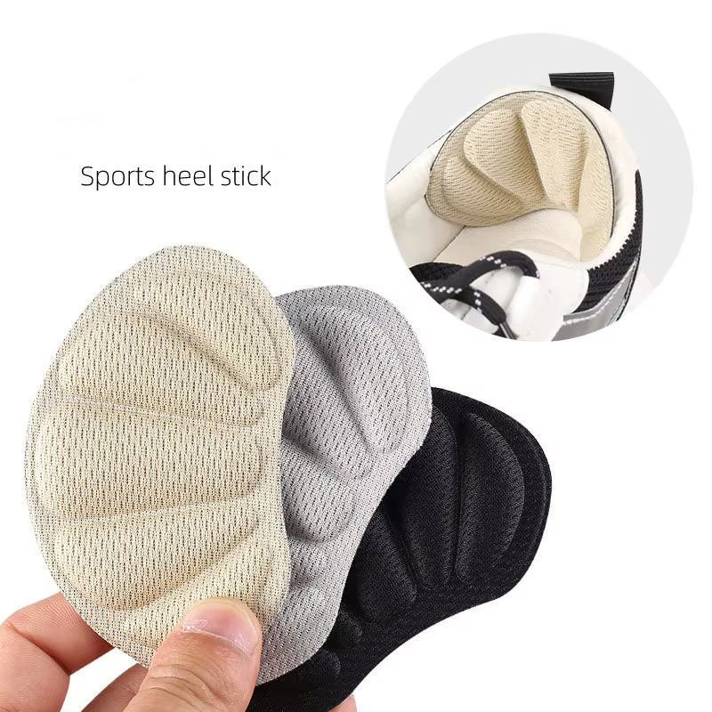 Semelles intérieures autocollantes pour talons de sport, 4 pièces, pour chaussures de course, réduct