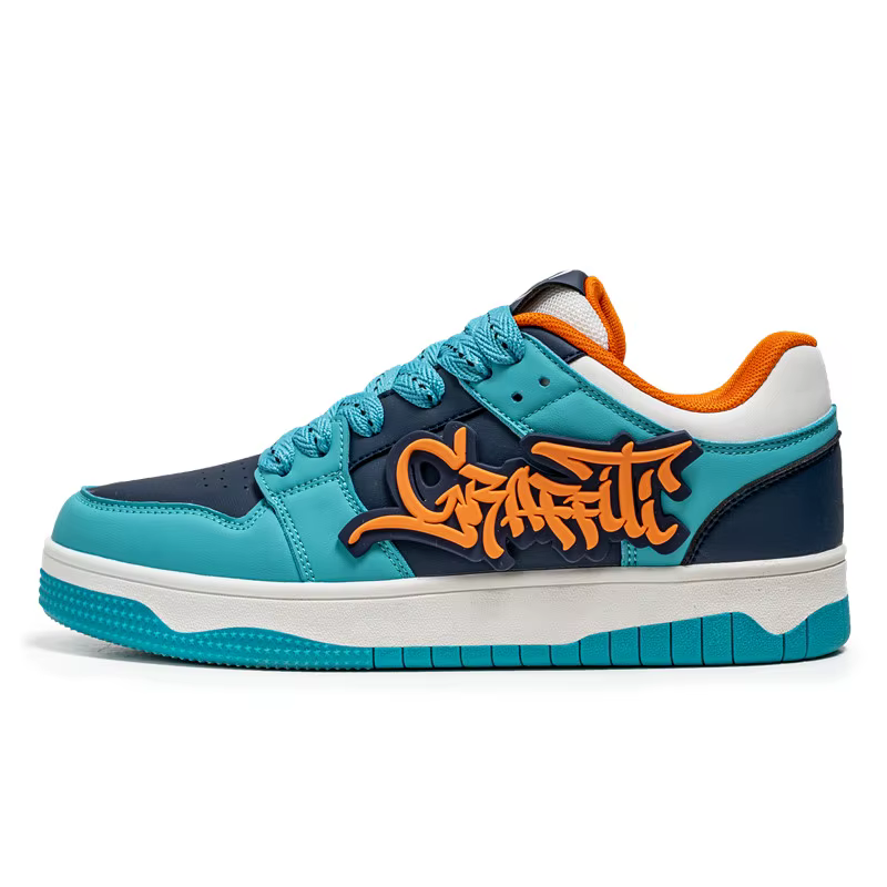 Mode bleu Designer Skateboard chaussures hommes Streetwear Hip hop baskets hommes luxe plate-forme S