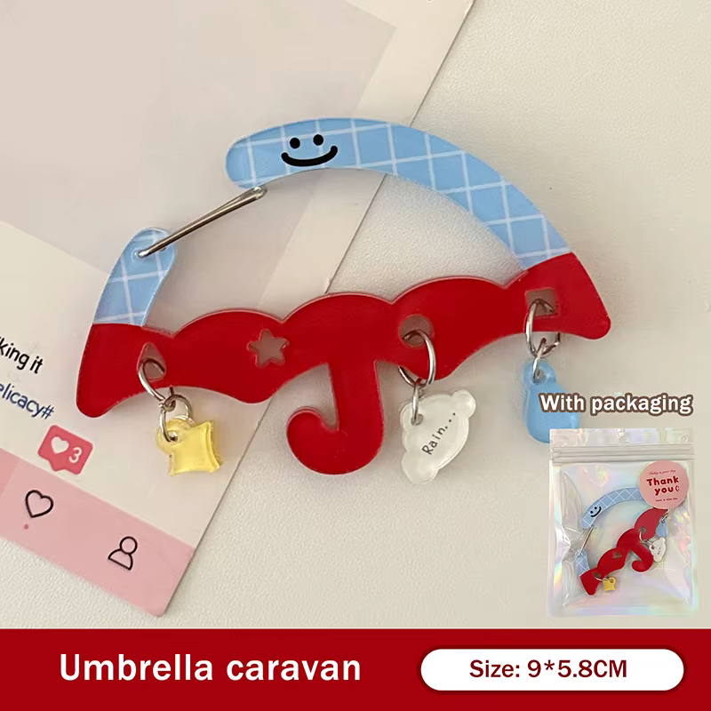 Mousqueton à clé en acrylique Kawaii - Porte-clés mignon à breloque pour sac Ita, nouveauté, clip dé