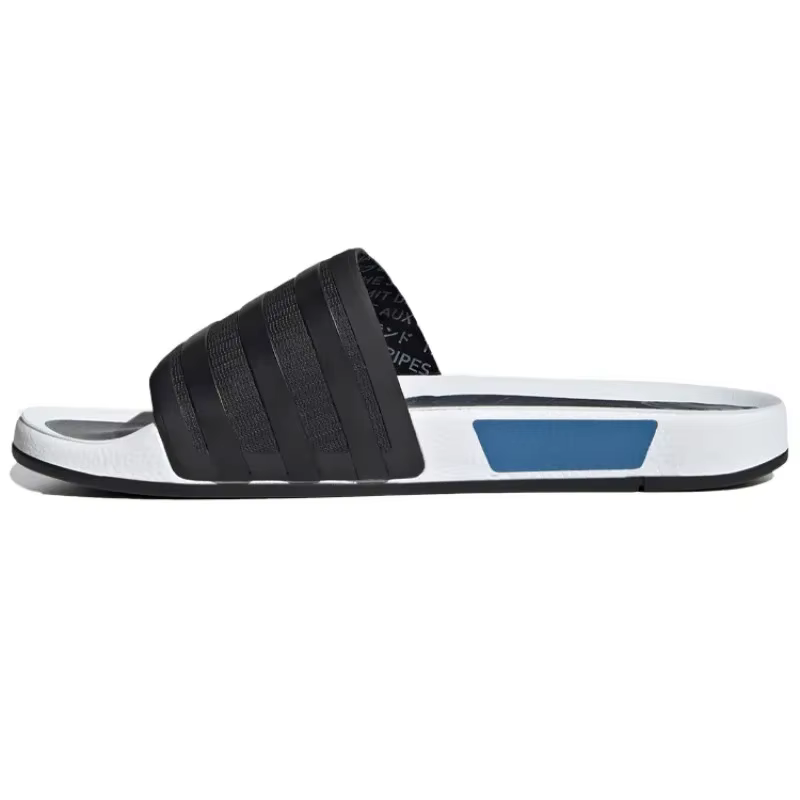 Sandales Adidas Adilette Boost, noir-blanc, amorties, tout-terrain, durables, pour hommes et femmes 