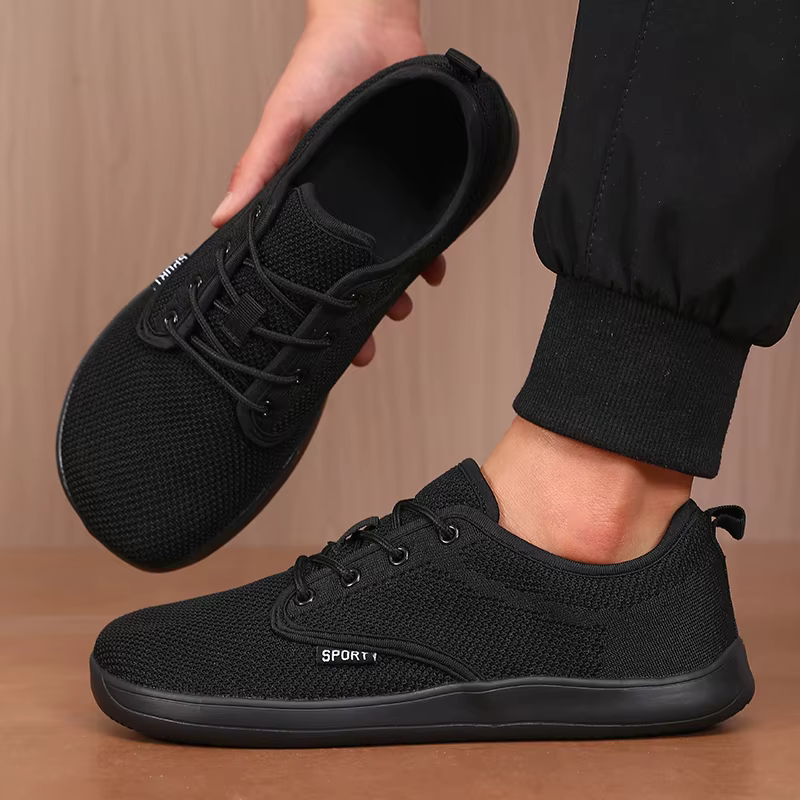 Chaussures plates de marche pour femmes, maille souple, adaptées aux voyages, paumes larges, Support