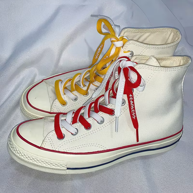 Lacets de chaussures de coulée classiques, cordons de chaussures plats unisexes, baskets de mode, im