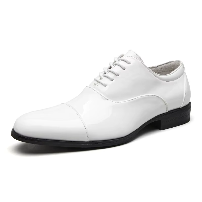 Nouvelles chaussures en cuir pour hommes, automne, luxe, confortables, plates, noires, blanches, cha
