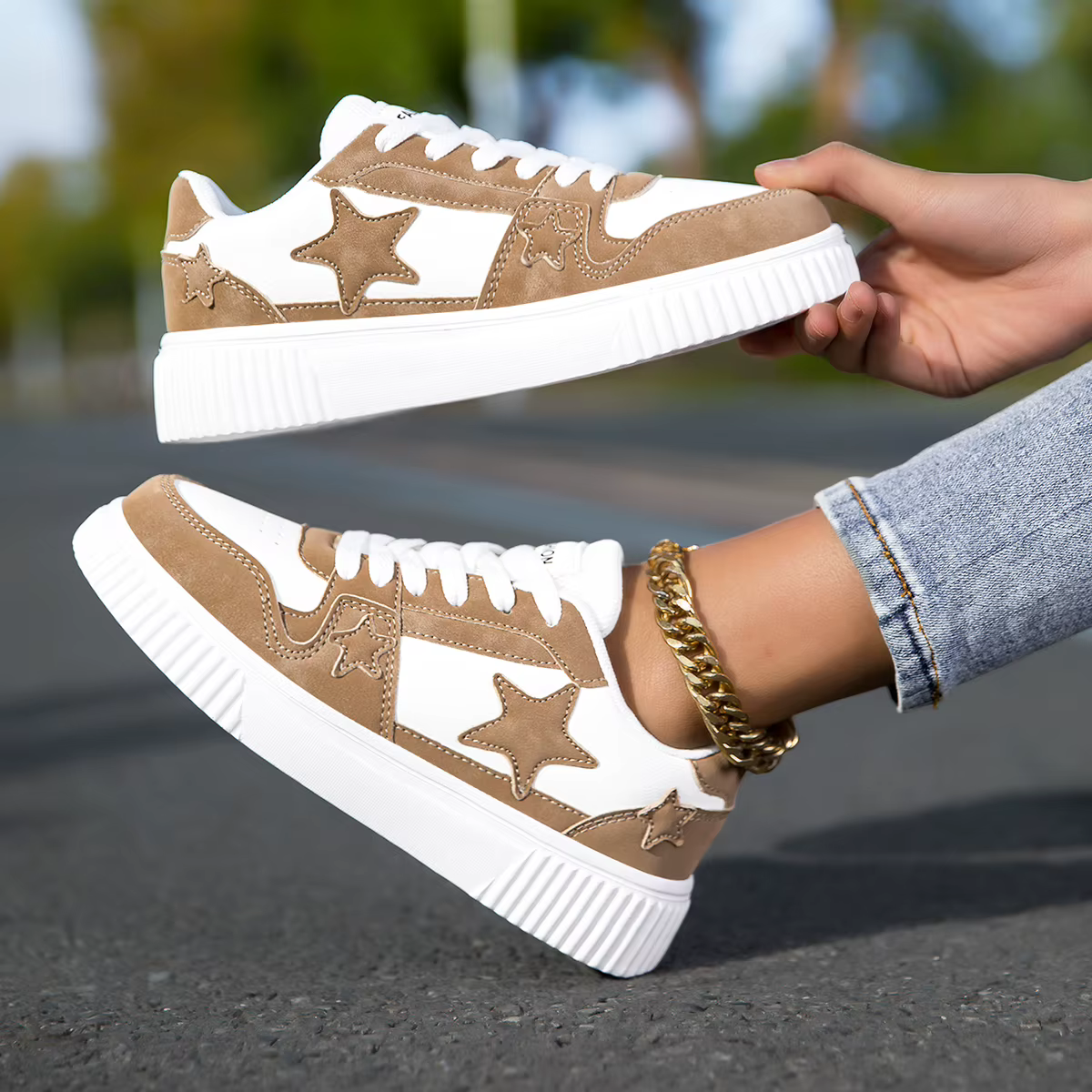 YRZL Baskets unisexes Chaussures à plateforme antidérapantes Chaussure de marche légère Chaussures v