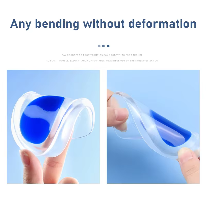 Semelles intérieures médicales en Silicone pour inserts de protection du talon, coussinets d'éperon