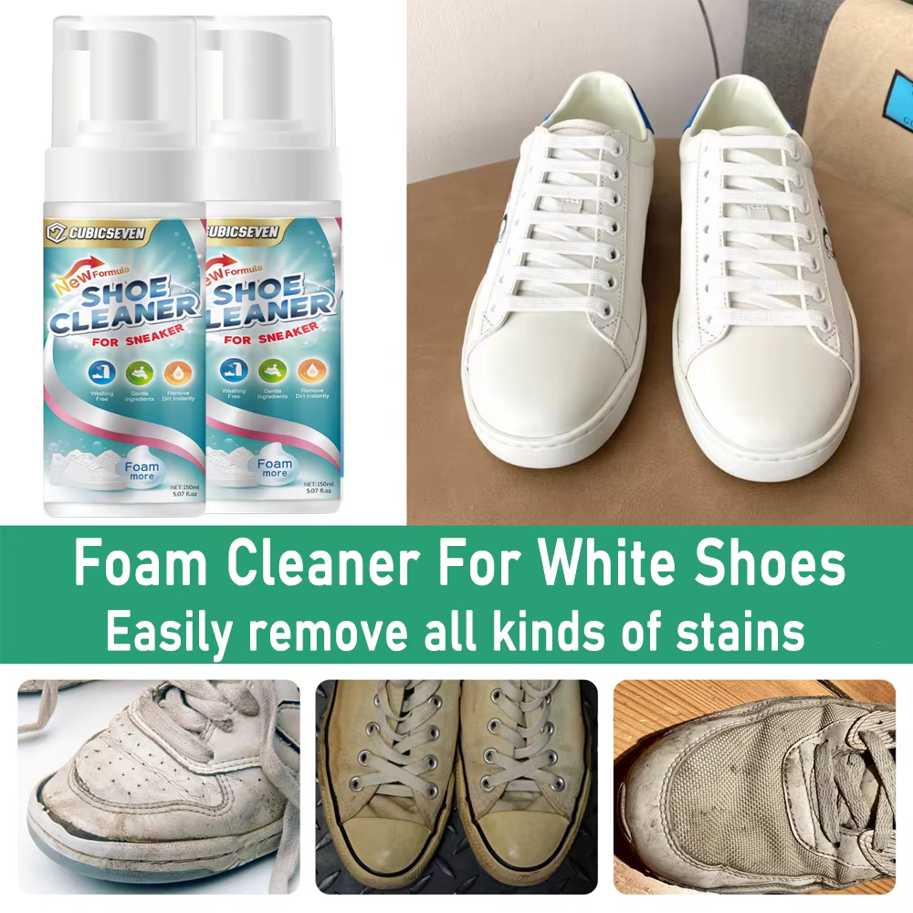 Cubicseven 150ml blanchissant pour chaussures blanchissant rafraîchissant polissage blanc chaussures