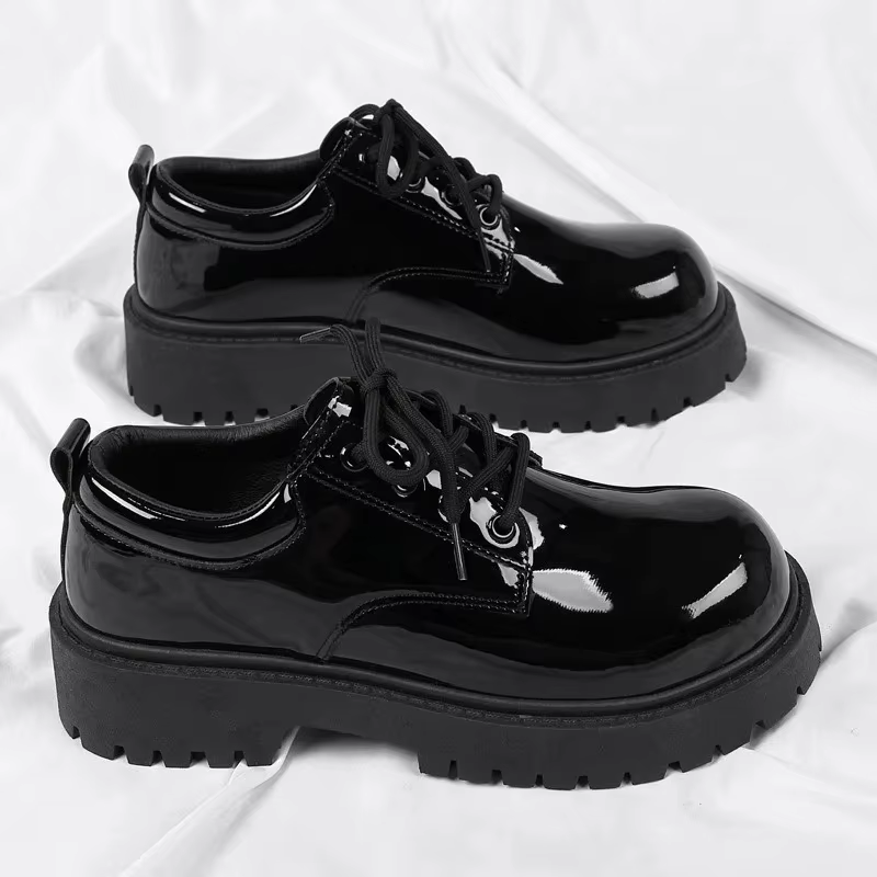 Chaussures Derby en Cuir Verni Tendance pour Homme 2026 – Chaussures Habillées Exquises pour Affaire
