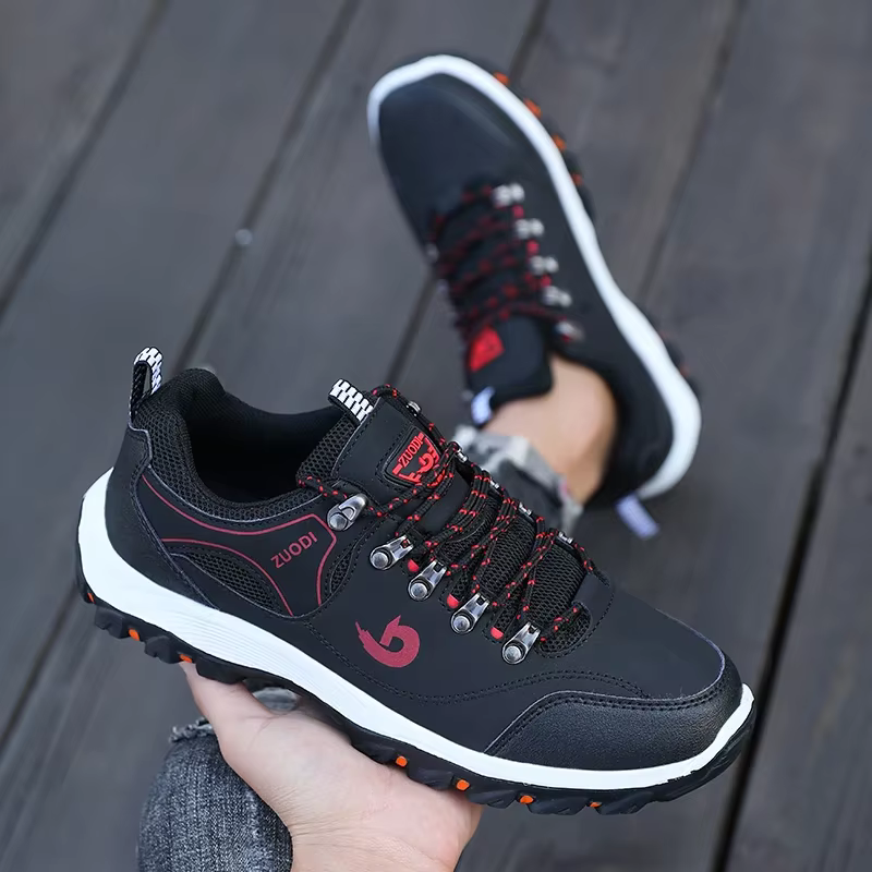 Bottes de randonnée baskets noires pour hommes chaussures d'alpinisme imperméables et durables, chau