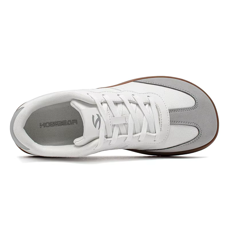 HOBIBEAR chaussures à bout large hommes femmes tissu minimaliste Sneaker à lacets chaussures de marc