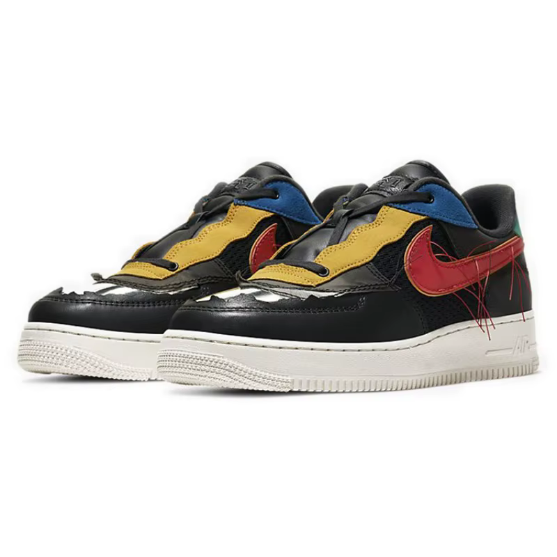 Baskets basses unisexes Nike Air Force 1 Low BHM Black History Month en cuir confortable de qualité 
