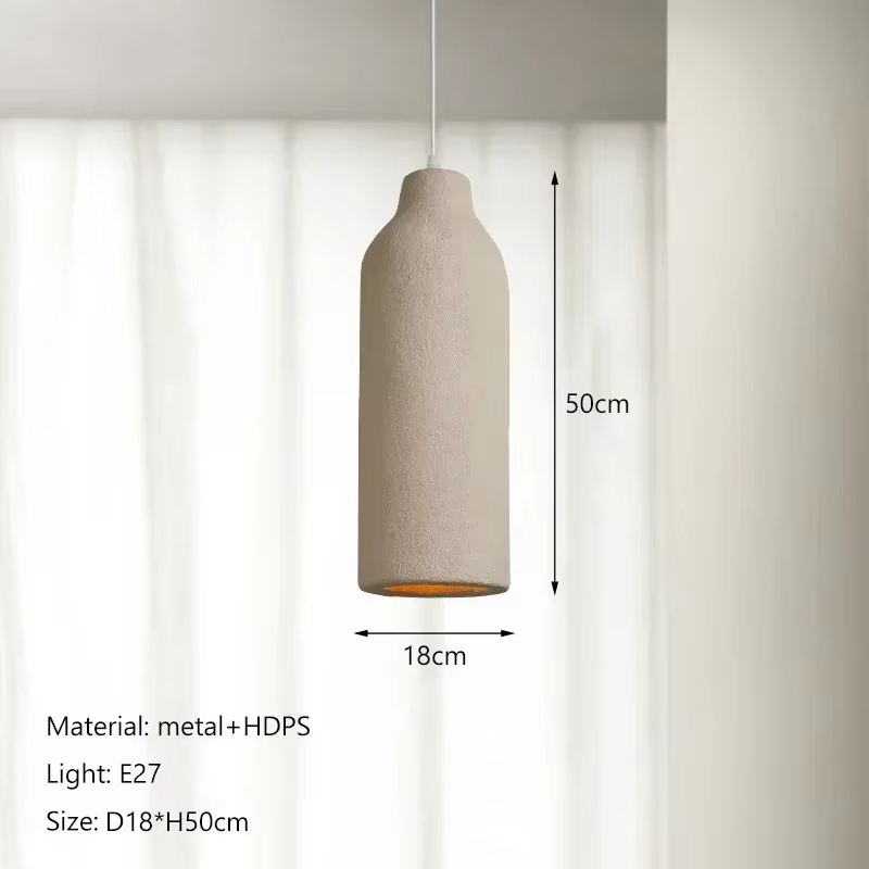 Wabi-sabi Style japonais Restaurant jaune travertin lustre Bar moderne chambre lampe de chevet minim