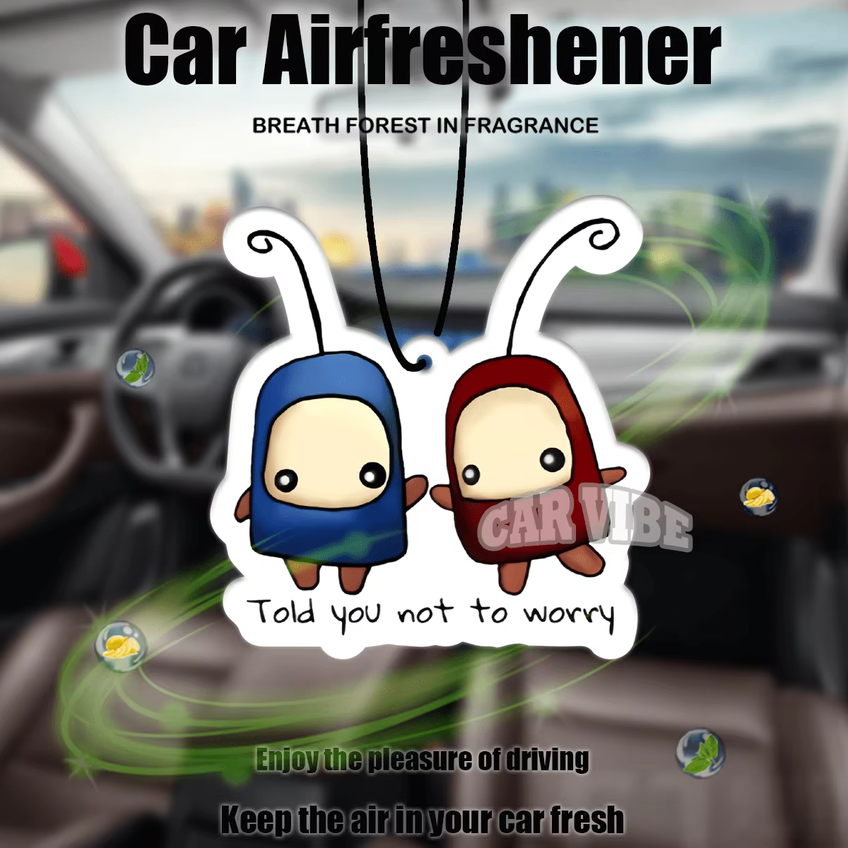 Pendentif désodorisant pour voiture Billie Eilish — Bande parfumée style BE STAR / Ilomilo pour rétr