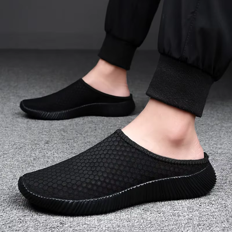 Chaussures d'été en maille pour homme, mocassins sans talon, bas prix, livraison gratuite, grande ta