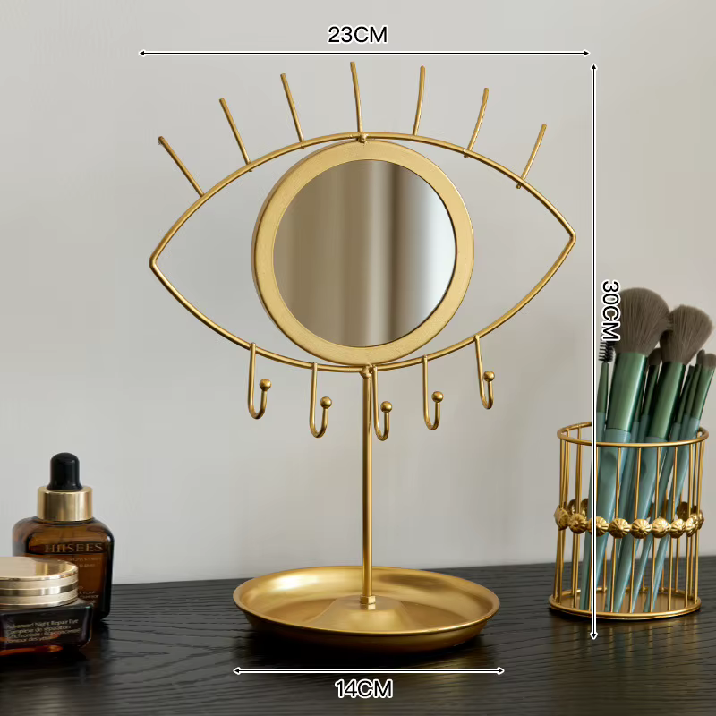 Présentoir de magasin, ornements de rangement, plateau de rangement de bijoux multifonctionnel en fe