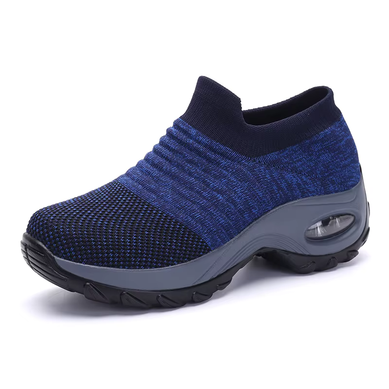 Baskets de marche pour femmes, chaussettes tissées à la mode, respirantes, confortables, chaussures