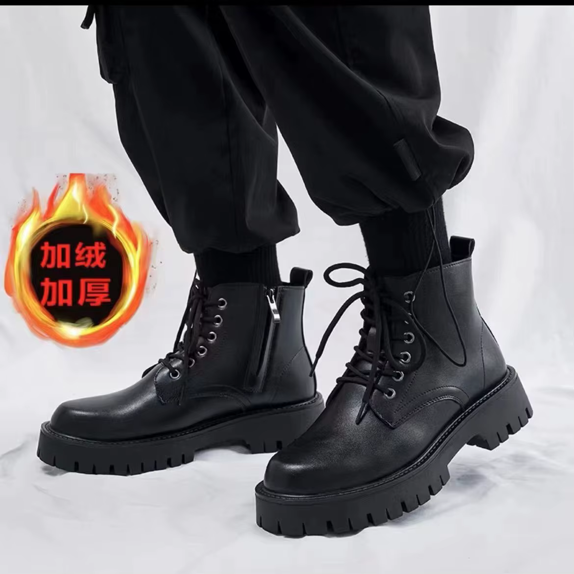 Homme En Cuir Véritable Bottes De Moto Mode Fête Robe de Nuit Noir Chaussures montantes Bottes de Co