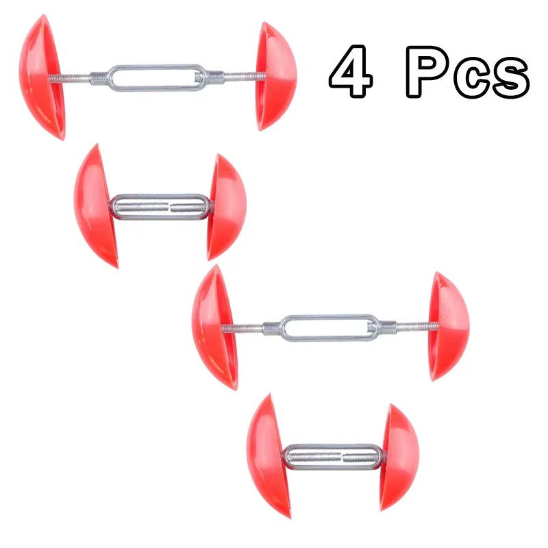 4 ou 6 pièces - Mini-écarteurs de chaussures antidérapants réglables pour hommes et femmes - Rouge -