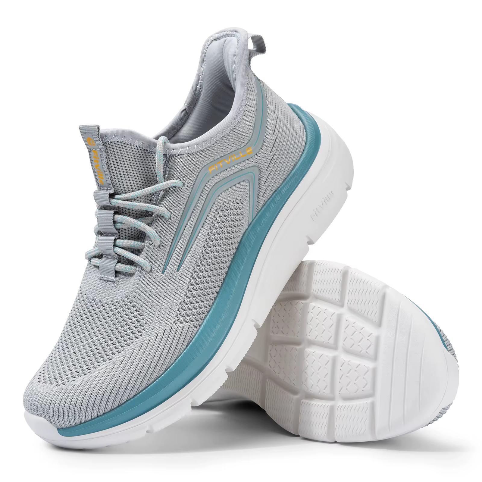 Chaussures de course à semelle épaisse pour hommes, baskets légères et rembourrées, coupe large avec