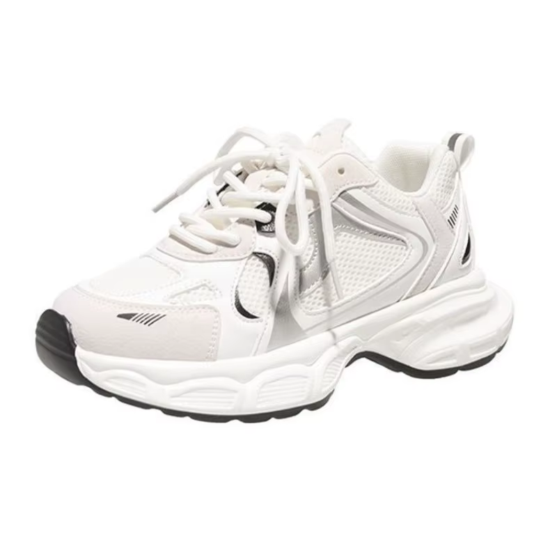 Baskets femmes tendances 2024 baskets d'été blanc à lacets femmes chaussures de jogging plate-forme