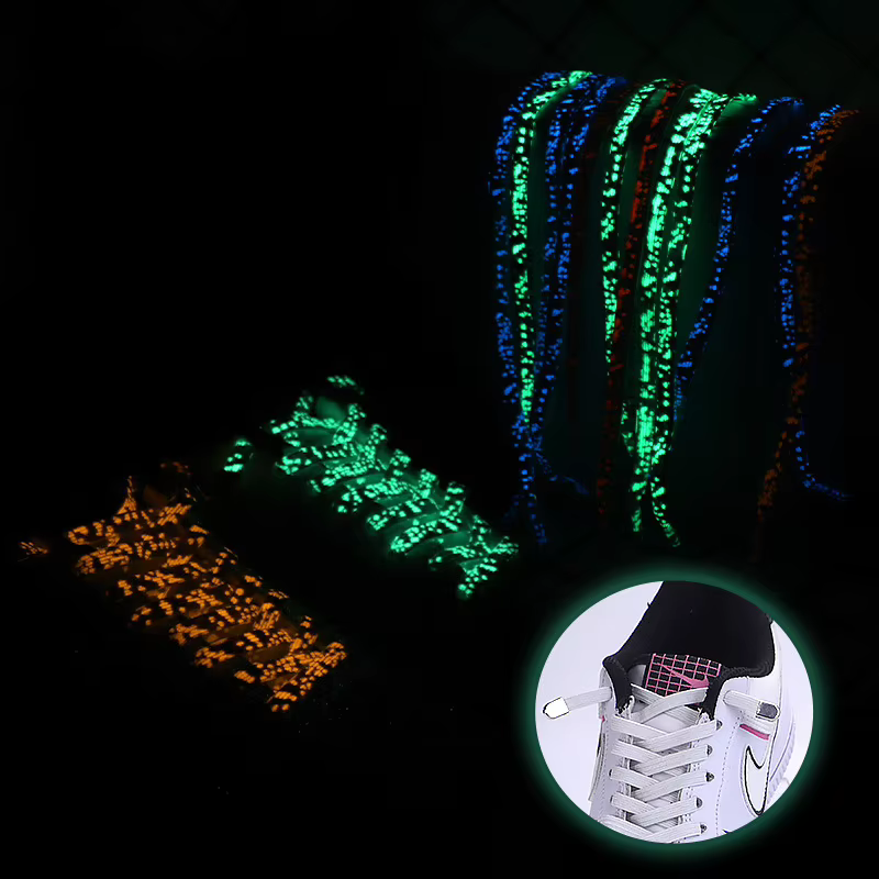 Réflexion lumineuse sans cravate lacets de chaussures lacets élastiques baskets d'extérieur sécurité