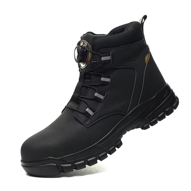 Chaussures de travail à bouton rotatif pour hommes, bottes de protection Anti-perforation, baskets d