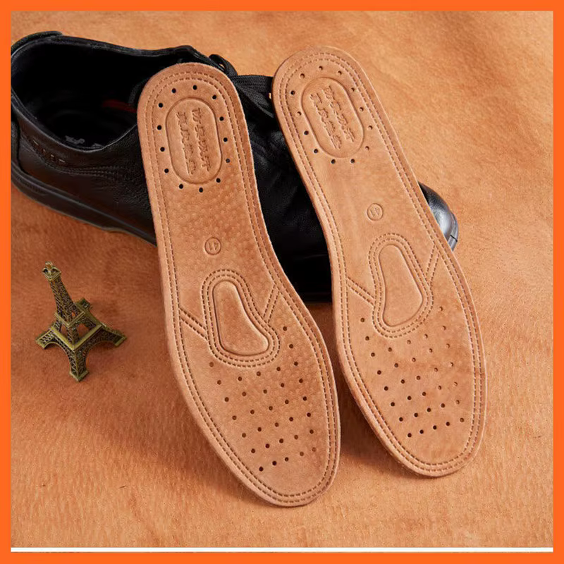 Semelle intérieure en cuir véritable pour chaussures, dépistolet ant confortable, l'offre elles inté