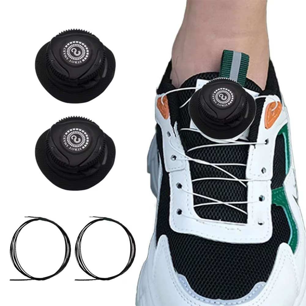 1 Paire de Lacets Automatiques Pivotants à Boucle Rotative pour Baskets, Chaussures Décontractées et