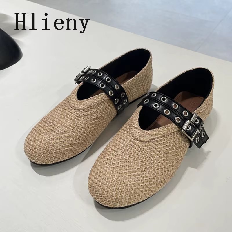 Liyke mode chaussures de pêcheur tissage boucle plat rétro Espadrilles gladiateur chaussure respiran
