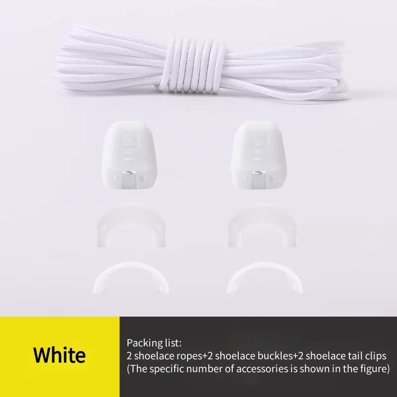 Kit de lacets rapides – Accessoire de remplacement pour chaussures – Lacets sans nœuds ronds pour ba