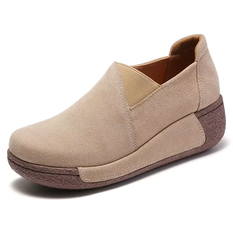 Baskets à semelles compensées épaisses, chaussures à plateforme pivotante coréenne pour femmes, chau