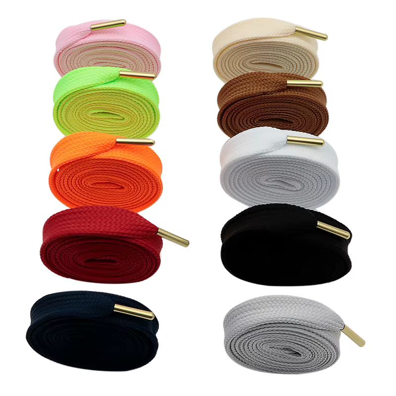 Coolstring – lacets de gros de 1.8CM avec embouts en métal doré, lacets de luxe de haute qualité, en