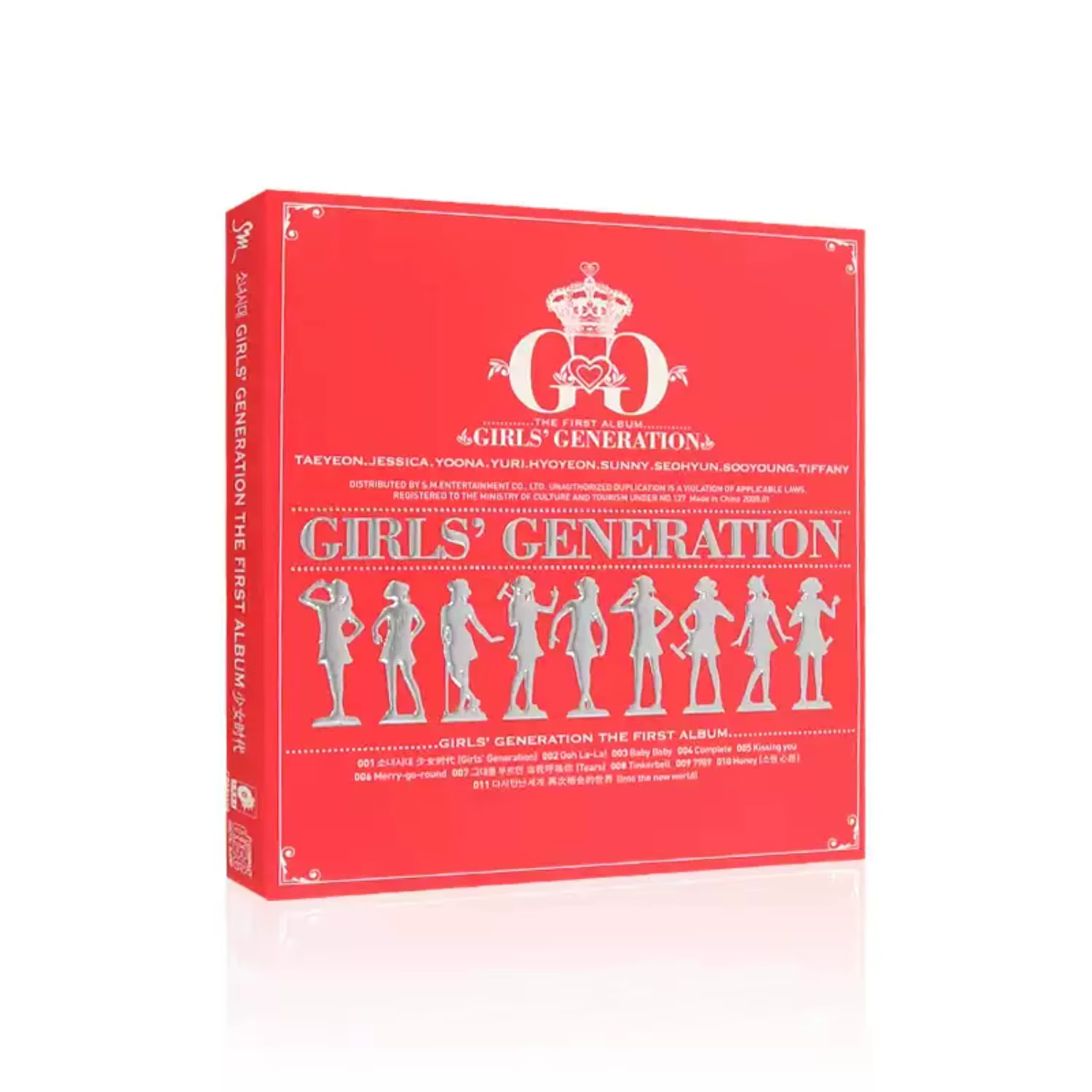 CD de musique pop style fille énergique, couverture avec silhouette de groupe exquise, collection de