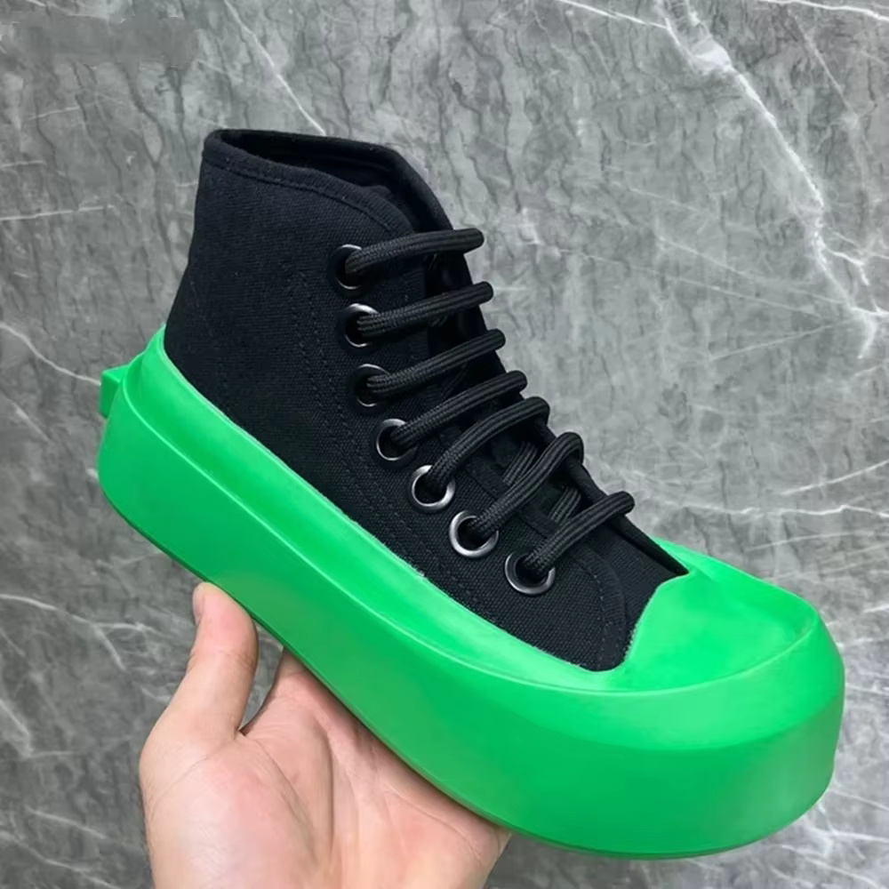 Baskets en toile de couleurs mélangées pour hommes et femmes, recommande d'augmenter les chaussures