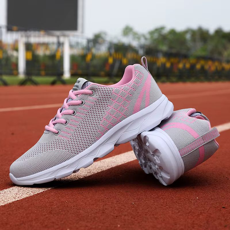 Chaussures de course pour femmes 2025 maille espadrilles décontractées à lacets léger femme marche r