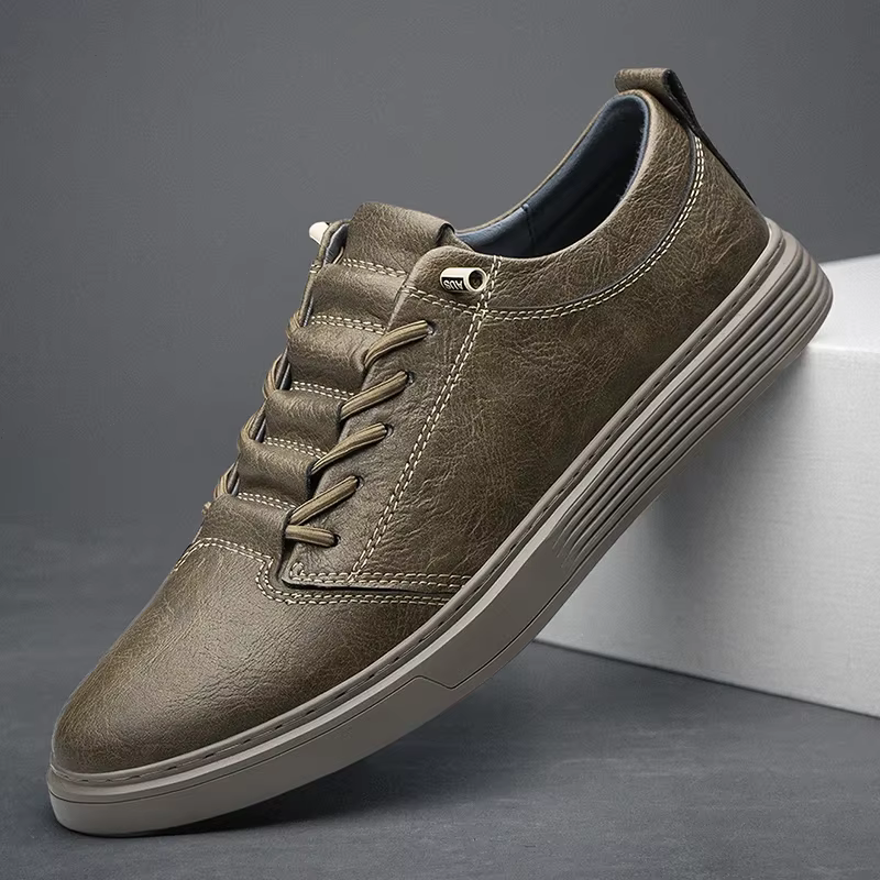 Chaussures décontractées en cuir véritable de créateur chaussures Oxford de sport de plein air noire