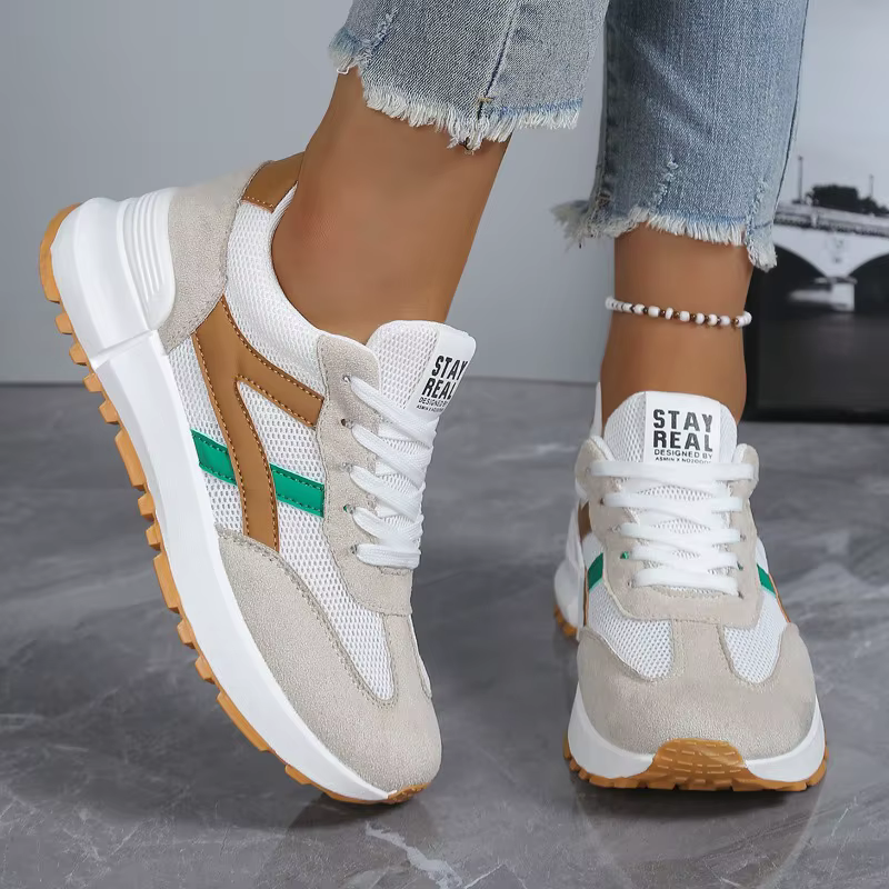 Nouvelles baskets pour femmes 2026, printemps automne, décontractées, à lacets, chaussures de créate
