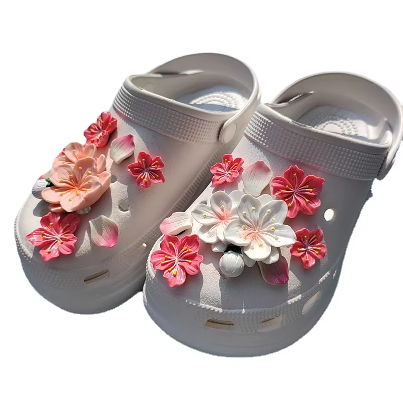 Breloques de chaussures pour filles, nouvelle mode, pour Branches et fleurs créatives, sabots, boucl